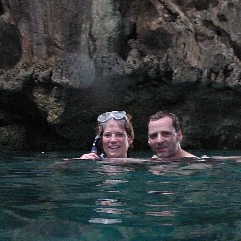 Bianka und Rainer in einer Grotte
