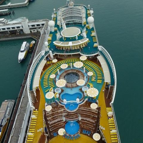 Blick auf AIDA (von der Seilbahn fotografiert) 2