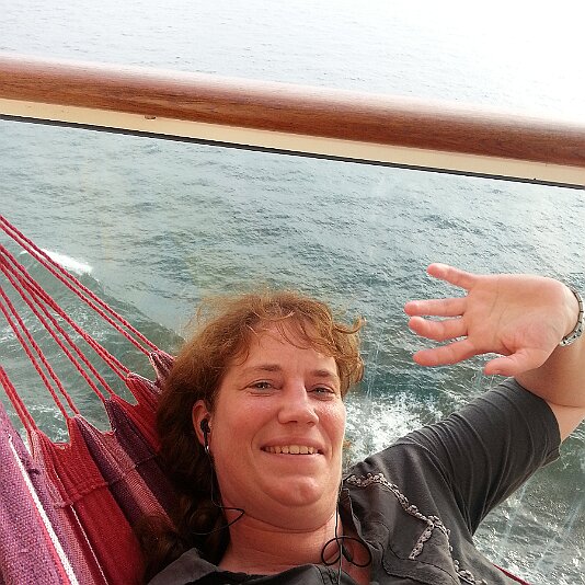 Balkon mit Hängematte