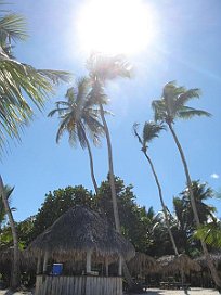 Sonne scheint am Strand